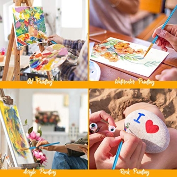 Soucolor 20Pcs Acrylic Paint Brushes Set for All Artists