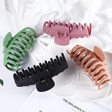 SHALAC Large Hair Claw Clips for Thick Hair – 4 PCS
