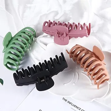 SHALAC Large Hair Claw Clips for Thick Hair – 4 PCS