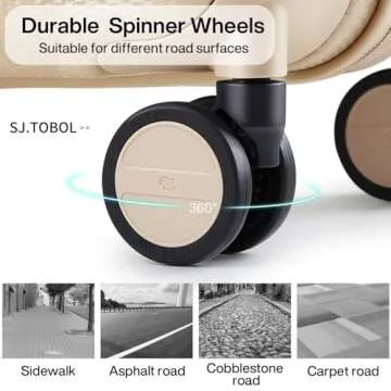 Hanke 20 Inch Carry On Luggage 22x14x9 Airline Approved Lightweight PC Hard Shell Suitcases with Wheels Tsa Luggage Rolling Suitcase Travel Luggage Bag for Weekender（Cuba Sand）