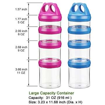 BeneLabel Stackable Storage Containers - Safe & Convenient