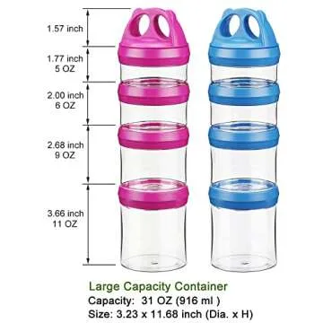 BeneLabel Stackable Storage Containers - Safe & Convenient