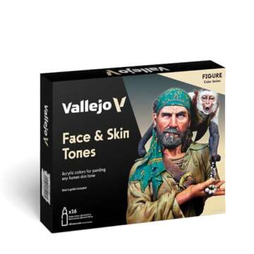 Vallejo - Model Color Face & Skin Tones Set | 16 bottles x 17 ml (0.57 fl.oz.)