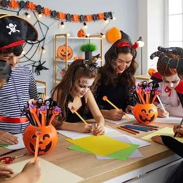 100 Halloween Ballpoint Pens Gel Ink Fun Party Supplies