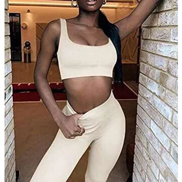 Shop Stylish TWFRHC Women's 2 Piece Workout Set