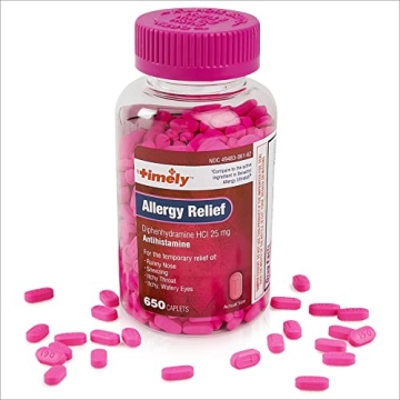Timely Allergy Relief Diphenhydramine HCl 25mg - 650 Caplets