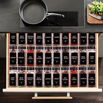 Churboro Spice Jars with 547 Labels for Kitchen Organization