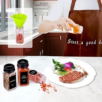 Churboro Spice Jars with 547 Labels for Kitchen Organization