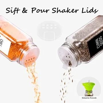 Churboro Spice Jars with 547 Labels for Kitchen Organization