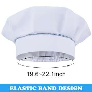 SUNLAND Kids Apron And Hat Set Children Chef Apron For Cooking Baking Painting White(S:3-6 Years)¡­