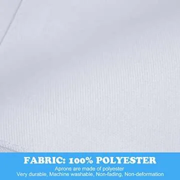 SUNLAND Kids Apron And Hat Set Children Chef Apron For Cooking Baking Painting White(S:3-6 Years)¡­