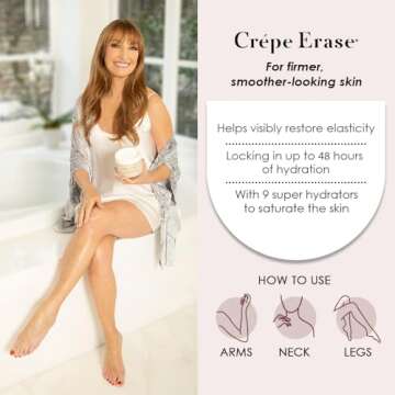 Crepe Erase Advanced Body Repair Treatment, Anti Aging Wrinkle Cream for Face and Body, Support Skin...