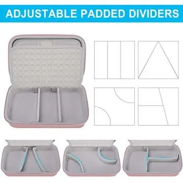 Elonbo Hard Travel Cords Organizer Universal Small Electronic Accessories Carrying Case for Chargers Cable MacBook Adapter Magic Mouse Apple Pencil USB Flash Disk Tech Portable Storage Bag, Rose Gold