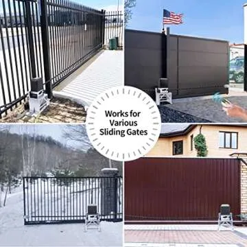 TOPENS CK2600 Automatic Sliding Gate Opener Chain Drive Industrial Commercial 1-1/4 HP Gate Motor for Heavy Driveway Slide Gates Up to 5700 Pounds, AC Powered with 20ft Roller Chain and Remote Control