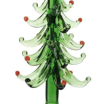 Christmas Tree Stemmed Wine Glasses 360ml Holiday Drinking Goblets Cups Xmas Winter Glassware Cup for Festive New Years Wineglass
