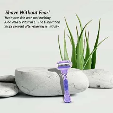 WBM Razors for Women, Ultimate 4 Blades Shaver with Vitamin E & Aloe, Smooth Body Shave and Bikini H...