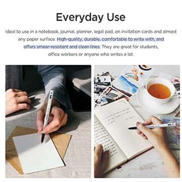 MONAMI BP 153 Retractable Ballpoint Pen, Fine Point (0.7mm), Black, 12-Count