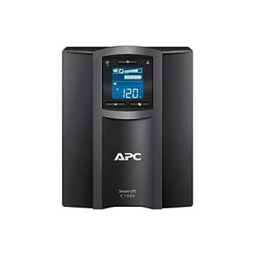 APC 1500VA Smart UPS with SmartConnect, SMC1500C Sinewave UPS Battery Backup, AVR, 120V, Line Intera...