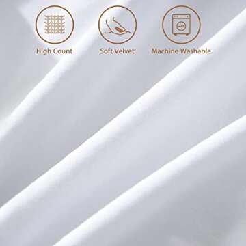 Top Finel Pack of 2 Decorative Throw Pillow Covers 18x18 Pure White Soft Velvet Couch Pillow Covers ...