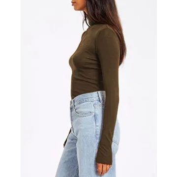 SUNBS Women's Turtleneck Long Sleeve Shirts for Winter