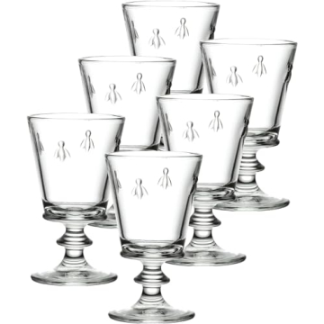 La Rochere Napoleon Bee Stemmed Wine Glass Set of 6 – Vintage Elegance for Your Table