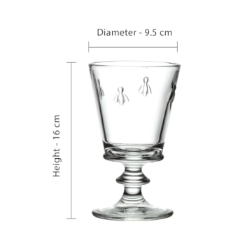La Rochere Napoleon Bee Wine Glass Set - 6 Elegant Glasses