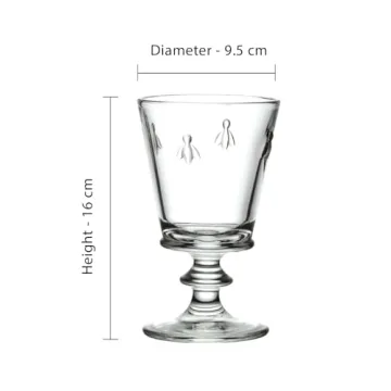 La Rochere Napoleon Bee Wine Glass Set - 6 Elegant Glasses