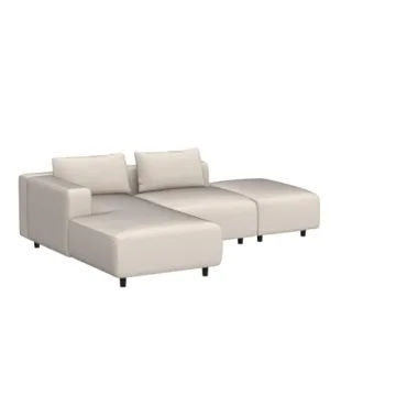 Acanva Luxury Modular Sectional Sofa Set - Cream Comfort