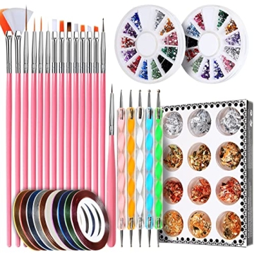 Teenitor Nail Art Kit: 15-Piece Designer Set for Creative Nails