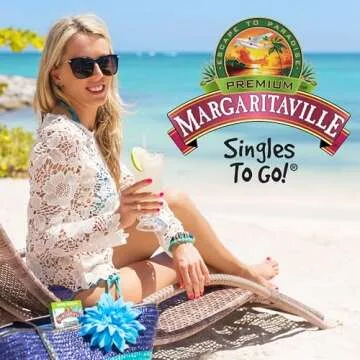 Margaritaville Singles to Go Water Drink Mix, Variety Pack, Includes 4 Flavors: Caribbean Fruit Punch, Pina Colada, Strawberry Daiquiri, And Margarita,1 Box (40 Single Servings)