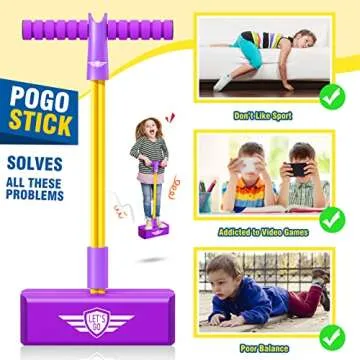 CUUGO Foam Pogo Jumper for Kids 3-12 - Fun Indoor Toy