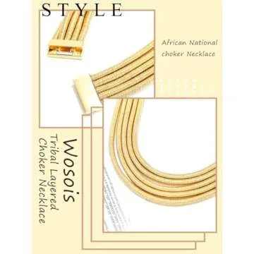 Wosois Tribal Layered Choker Necklace - Stylish African Jewelry