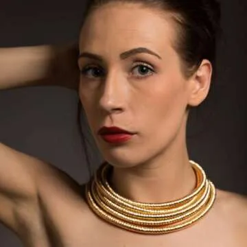 Wosois Tribal Layered Choker Necklace - Stylish African Jewelry