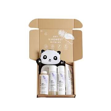 The Honest Company Lavender Bathtime Essentials Bundle | Shampoo + Body Wash, Conditioner, Face + Bo...