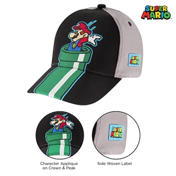 Super Mario Baseball Cap for Kids Ages 4-7