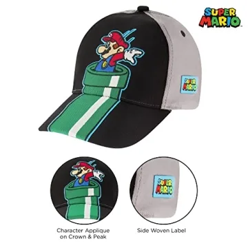 Super Mario Baseball Cap for Kids Ages 4-7