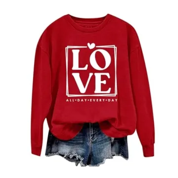 Trendy Valentine's Day Shirts for Women Stylish Tops 2025