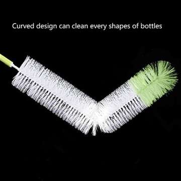 TISSA Long Bottle Cleaning Brush 18" Extra Long x 2.17" Extra Wide Brush for Washing Beer Wine Brewi...