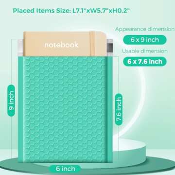Fuxury 6x9" Bubble Mailers - 150 Pack Teal Padded Envelopes