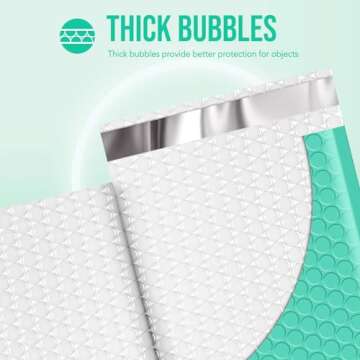 Fuxury 6x9" Bubble Mailers - 150 Pack Teal Padded Envelopes