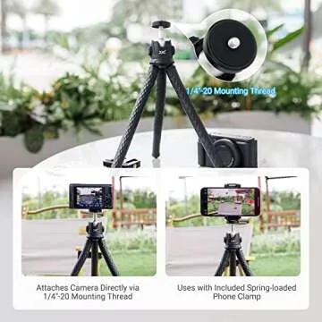 2 in 1 Flexible Mini Tripod for Vloggers & Photographers