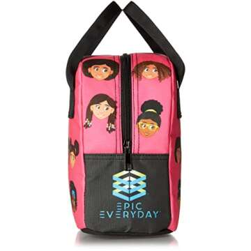 Vibrant School and Lunch Bag for Kids with Character Prints