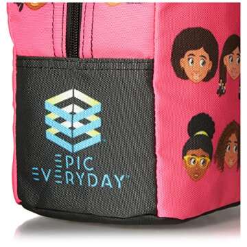 Vibrant School and Lunch Bag for Kids with Character Prints