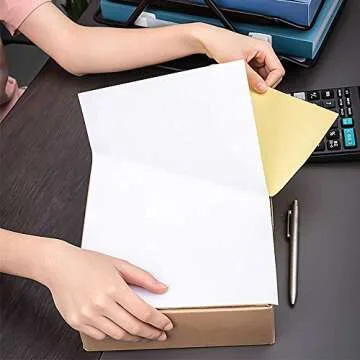 Printable Vinyl Sticker Paper for Inkjet & Laser Printer - 20 Pack Printable Vinyl Sticker Paper Matte Surface White - Standard Letter Size 8.3"x11.8"