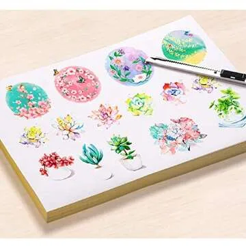 Printable Vinyl Sticker Paper for Inkjet & Laser Printer - 20 Pack Printable Vinyl Sticker Paper Matte Surface White - Standard Letter Size 8.3"x11.8"