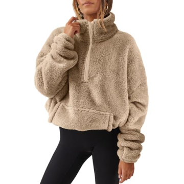 ANRABESS Cozy Half-Zip Pullover Hoodie for Winter Fashion