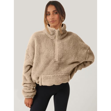 ANRABESS Cozy Half-Zip Pullover Hoodie for Winter Fashion