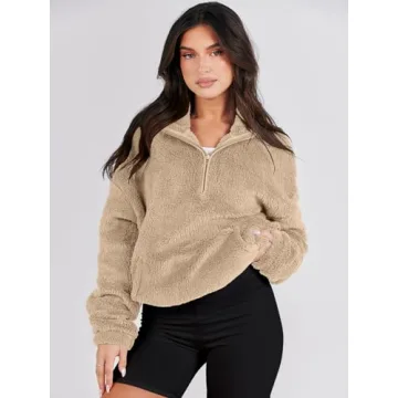 ANRABESS Cozy Half-Zip Pullover Hoodie for Winter Fashion