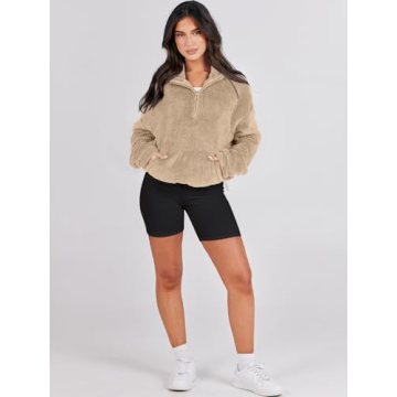 ANRABESS Cozy Half-Zip Pullover Hoodie for Winter Fashion