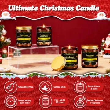 Christmas Candles Set | Holiday Scented Candles for Home